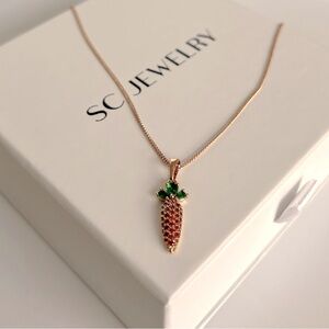 LAST ONE🔥 Carrot Necklace | 18k Rose Gold Plated Luxury Jewelry